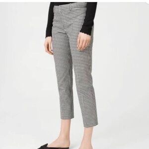 Club Monaco Houndstooth Cropped Straight Leg Trousers Pants size 6